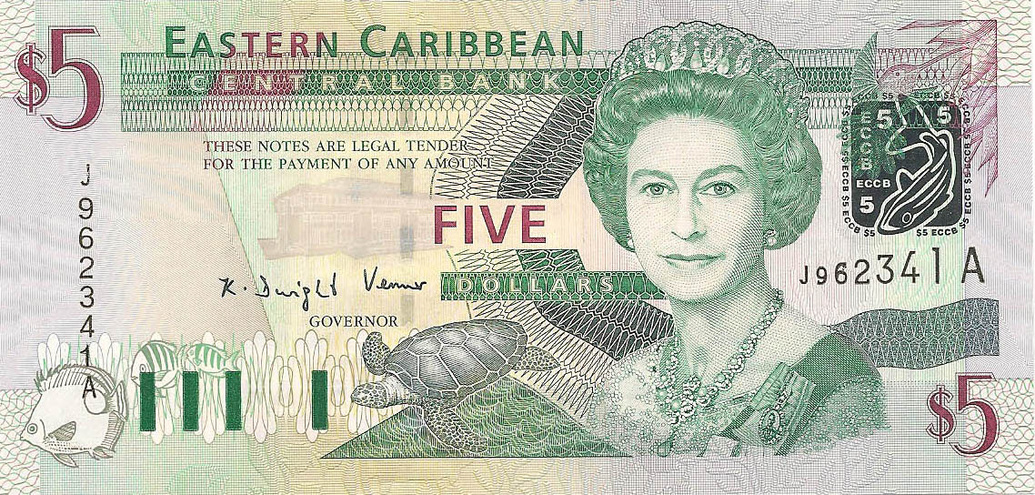 5 долларов, 2003 год - Ангилья UNC