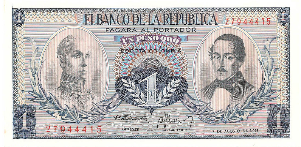 1 песо, 1973 год
