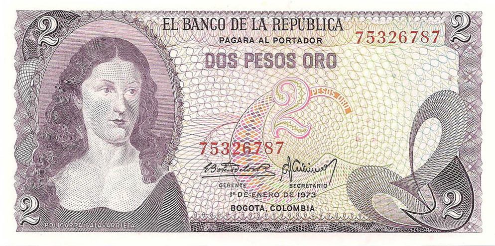 2 песо, 1973 год