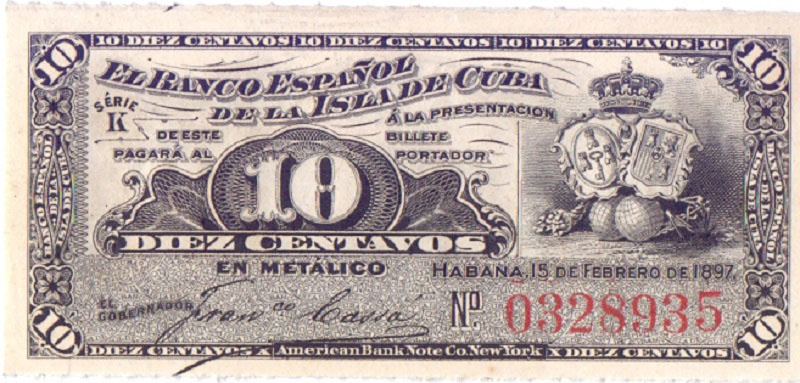 10 песо 1897 год - Куба