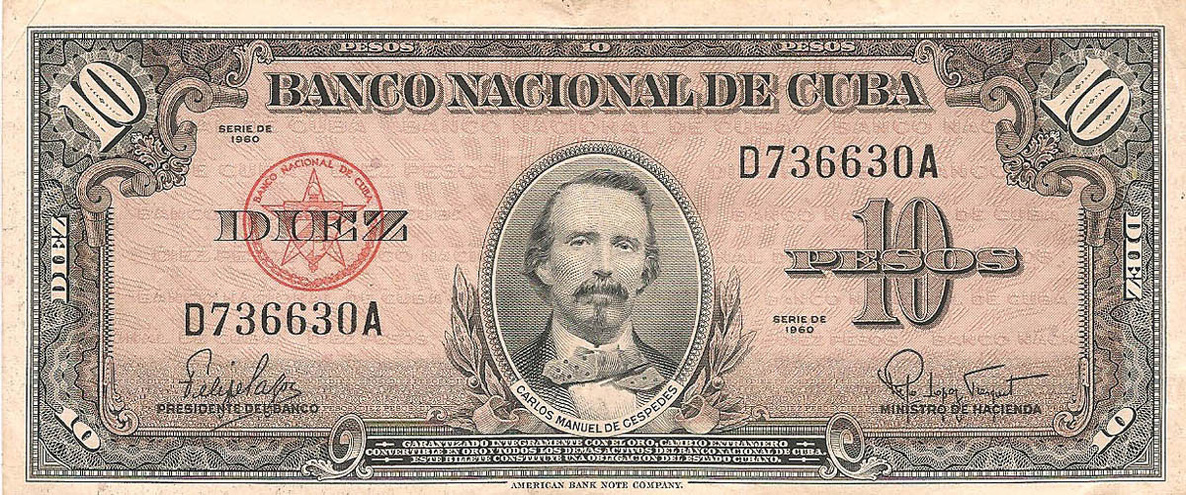 10 песо, 1960 год