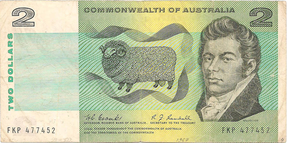 2 доллара, эмиссия 1966-1972 гг.