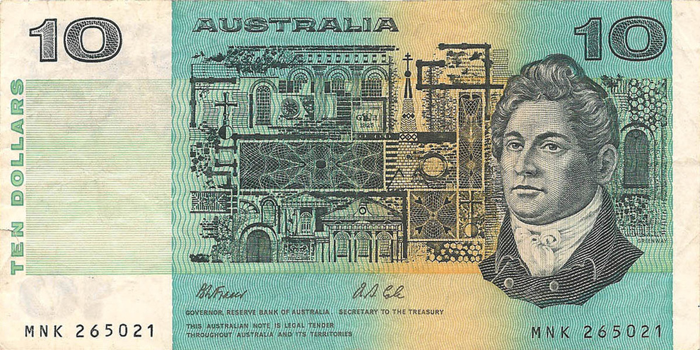 10 долларов, эмиссия 1974-1991 гг.