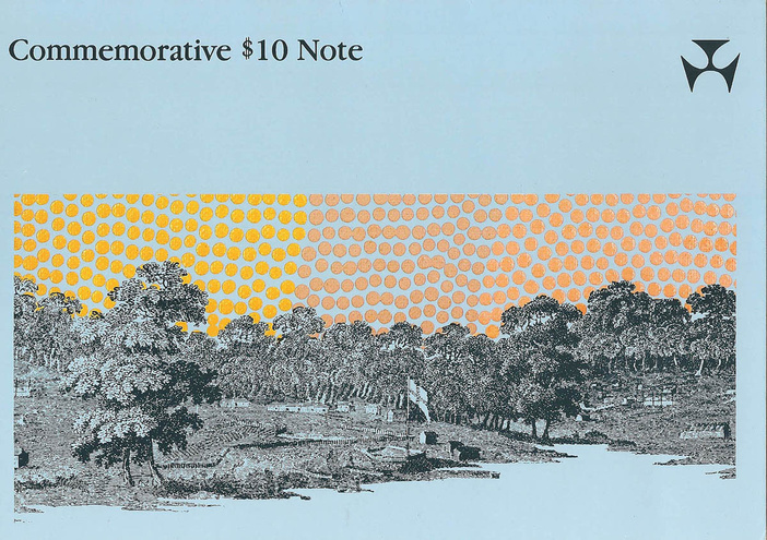 10 долларов, 1988 год (серия AA). Памятная банкнота в конверте