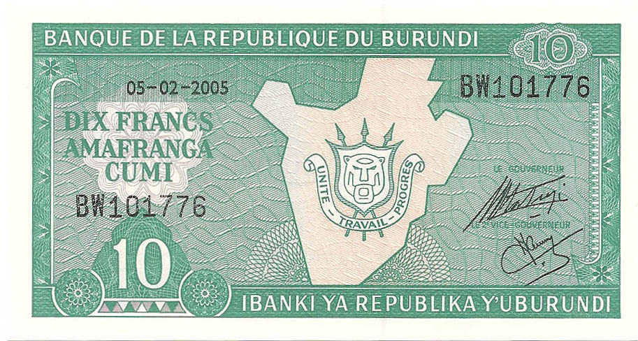 10 франков, 2005 год