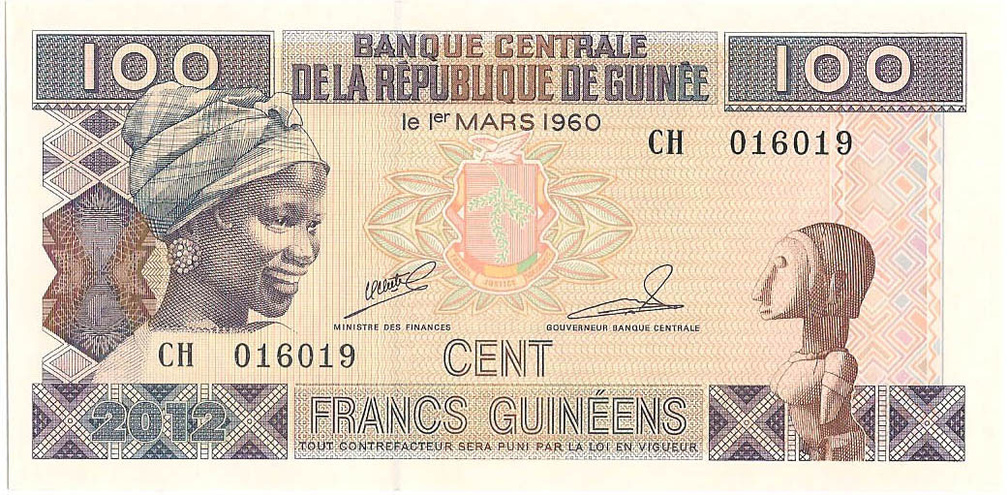 100 франков, 2012 год