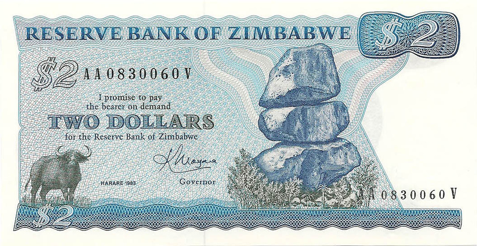 2 доллара, 1983 год