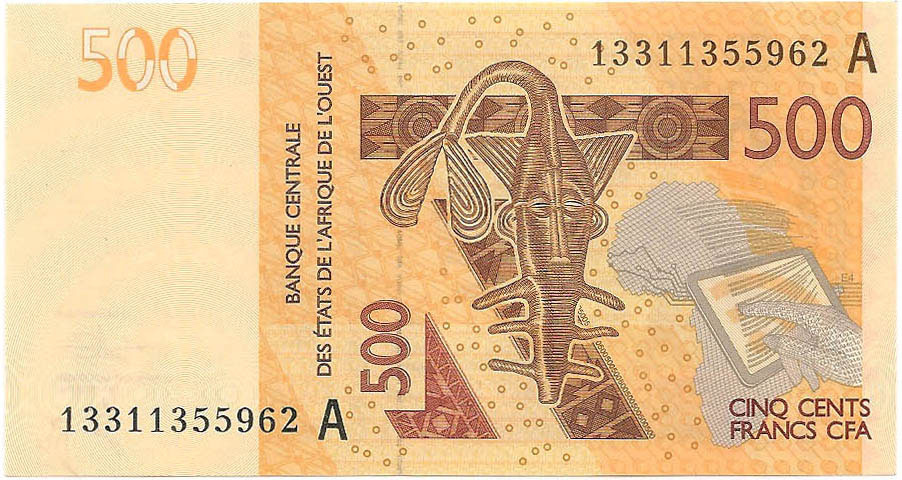 (A) Кот Дивуар, 500 франков КФА, 2012 год
