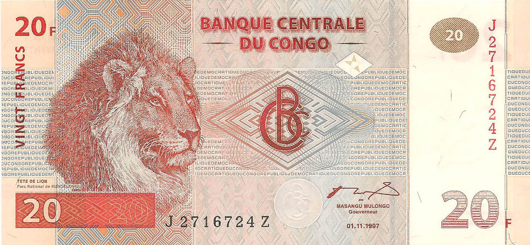 20 франков, 1997 год