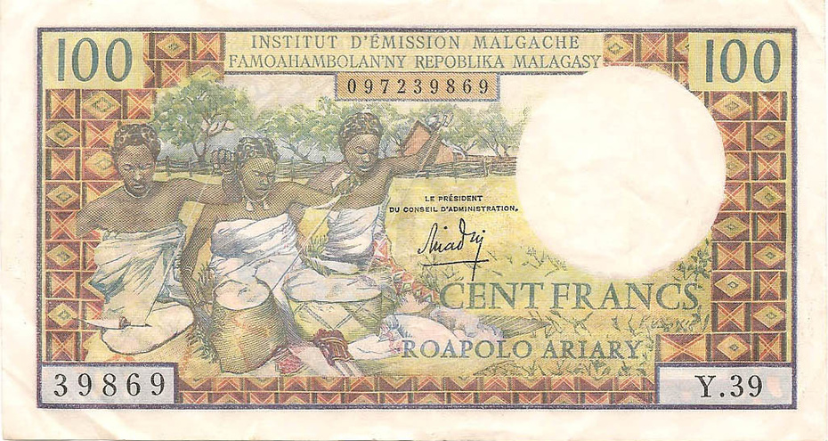 100 франков, 1966 год