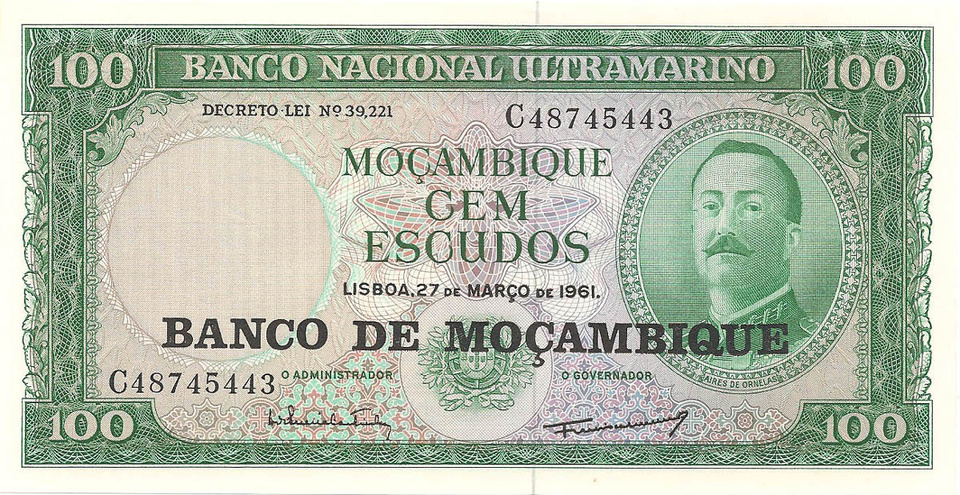 100 эскудо, 1961 год
