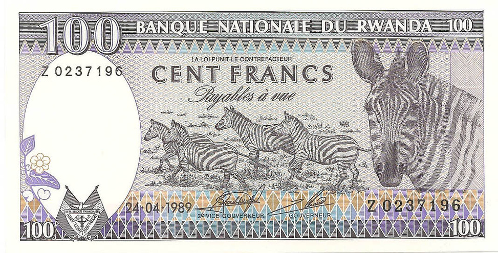 100 франков, 1989 год