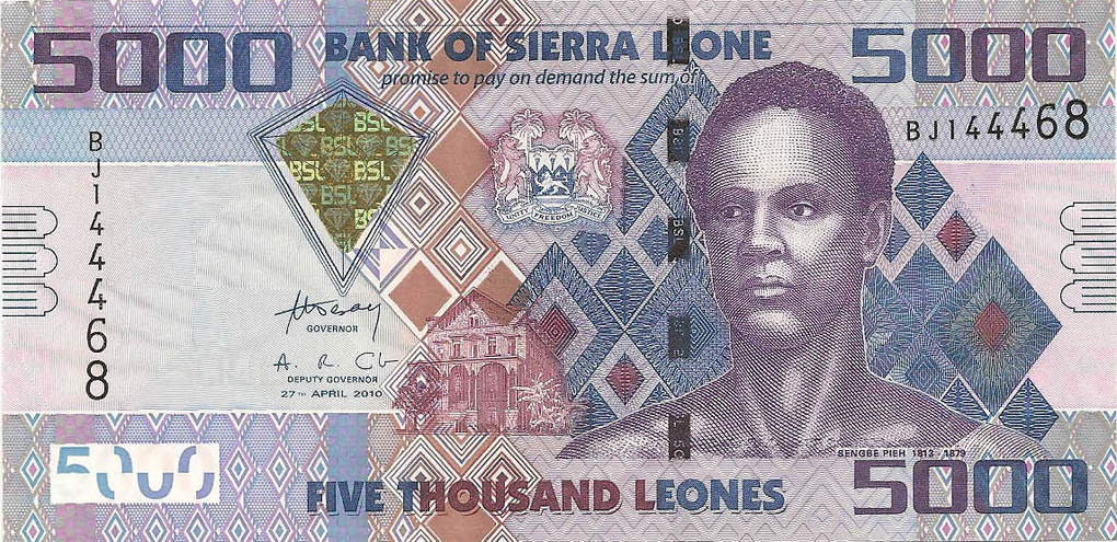 5000 леоне, 2010 год, UNC