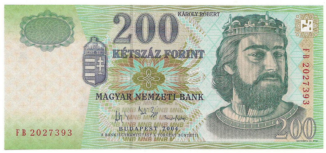 200 форинтов, 2004 год UNC