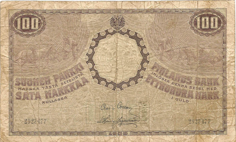 100 марок золотом, 1909 год