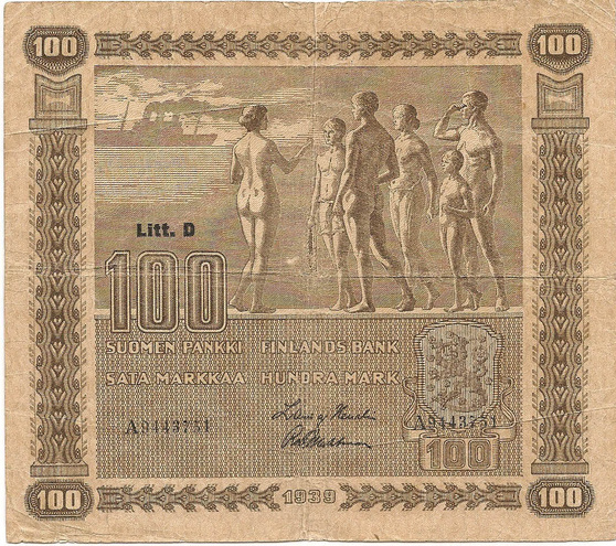 100 марок, 1939 год (Litt.D)