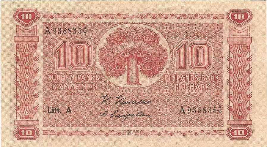 10 марок, 1945 год (Litt.A)