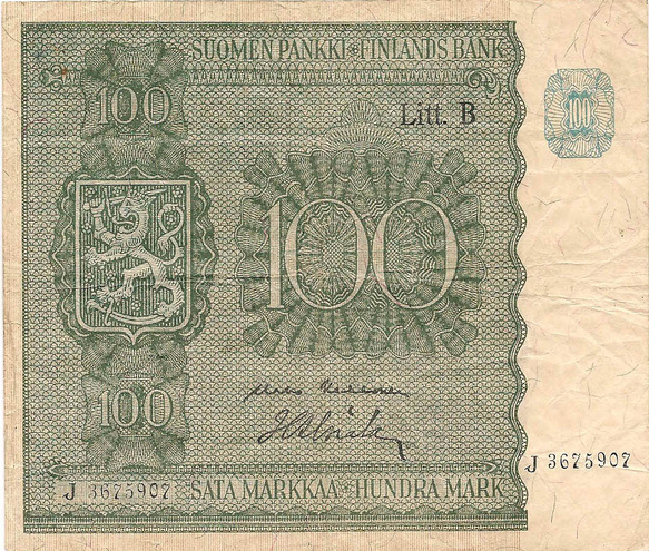 100 марок, 1945 год (Litt.B, иные подписи)