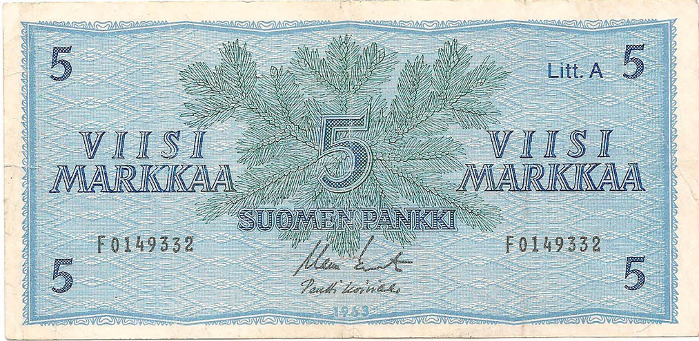 5 марок, 1963 год