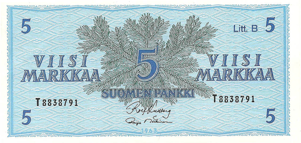 5 марок, 1963 год