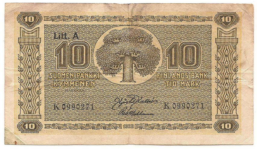 10 марок, 1992 год (Litt. A)