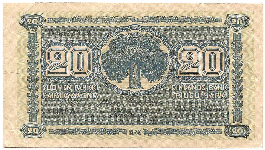 20 марок, 1945 год (Litt. A)