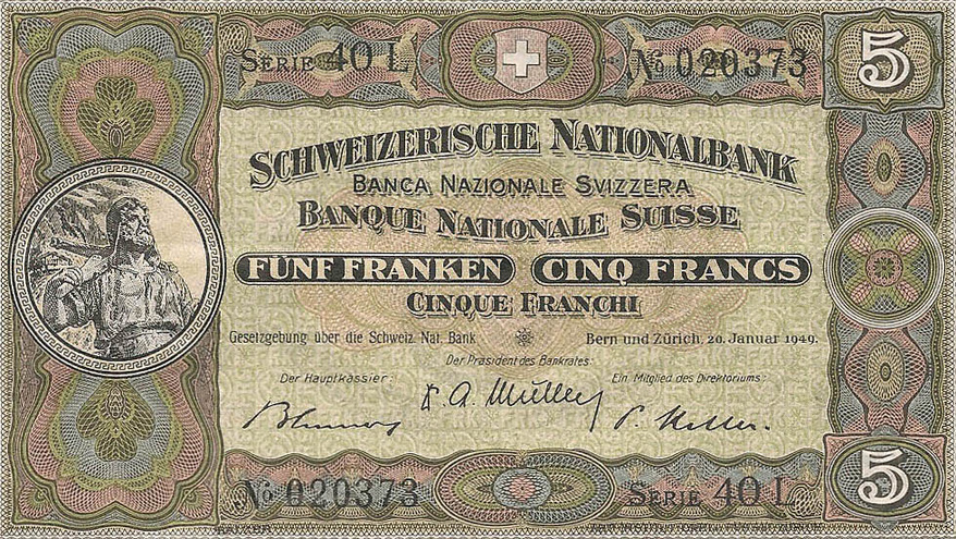 5 франков, 1949 год
