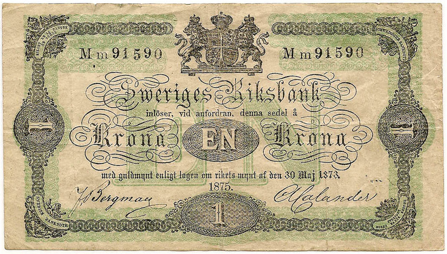 1 крона, 1875 год (2)
