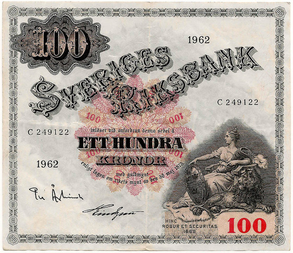 100 крон, 1962 год