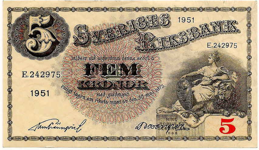 5 крон, 1951 год