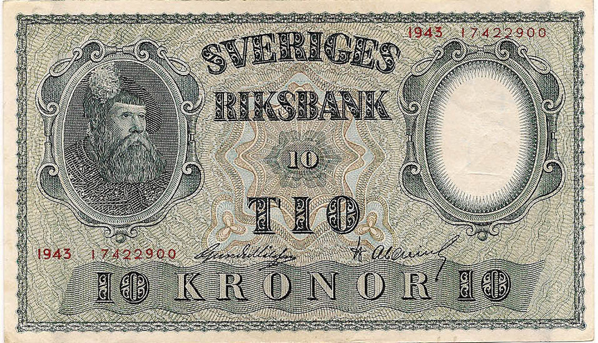 10 крон, 1943 год