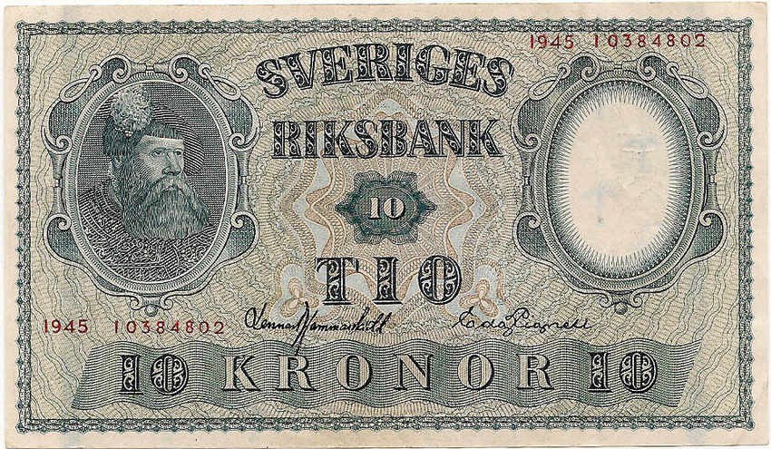 10 крон, 1945 год