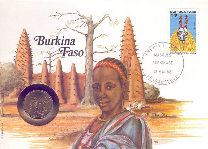 Буркина-Фасо - 10 франков, 1989 год
