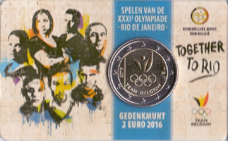 Бельгия - 2 евро, 2014 год, XXXI Олимпийские игры в Рио-де-Жанейро