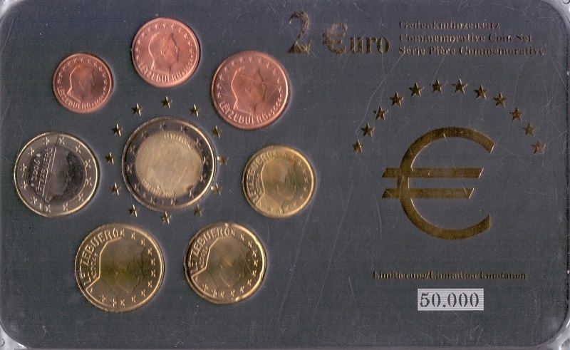 Люксембург - Набор евро, 2003-2006 год 10 лет экономическому и валютному союзу